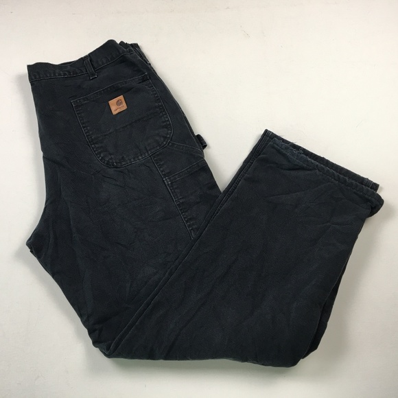 carhartt flannel lined carpenter jeans
